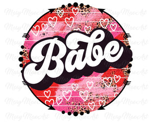 Babe Arrow Circle, Hearts, Leopard - Sublimation Transfer