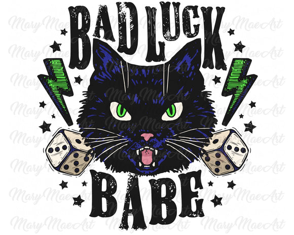 Bad Luck Babe Black Cat - Sublimation Transfer