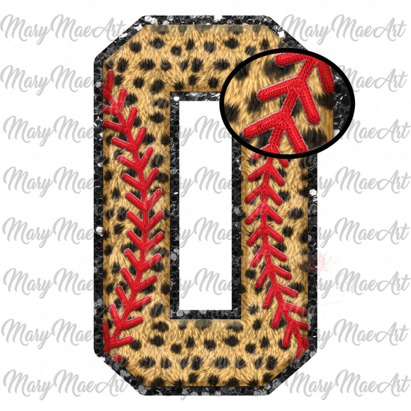 Faux Chenille Baseball Number, Digital Download