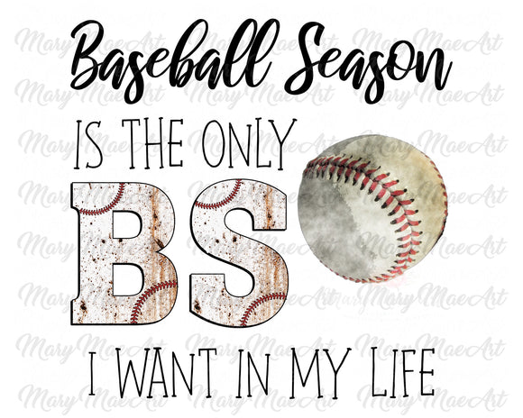 Baseball Season - Sublimation Transfer