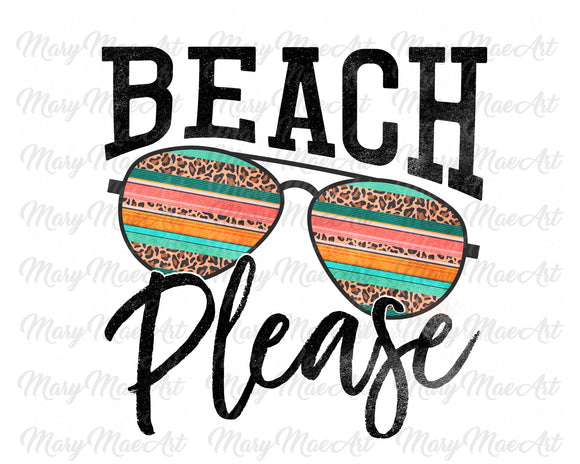 Beach Please, Serape, Leopard - Sublimation Transfer