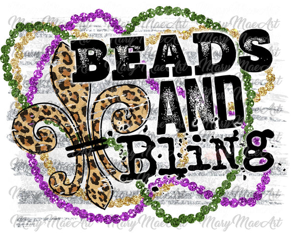 Beads and Bling, Mardi Gras - Sublimation Transfer