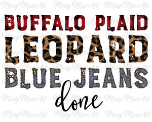 Buffalo plaid- Sublimation Transfer