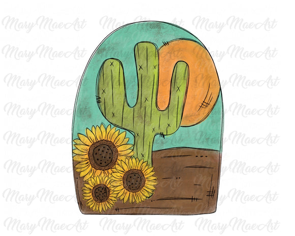 Cactus Sunflower  - Sublimation Transfer