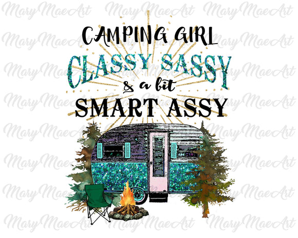Camping Girl- Sublimation Transfer