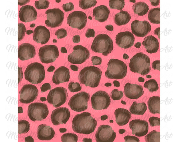 Coral Leopard Pattern - Sublimation or HTV Transfer