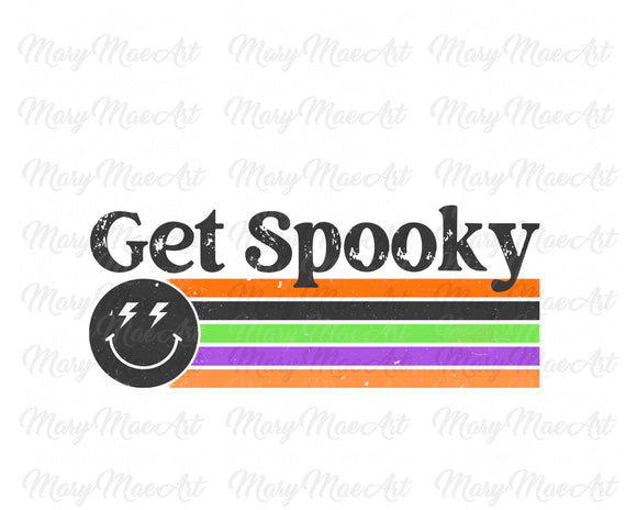 Get Spooky Retro Stripes - Sublimation Transfer