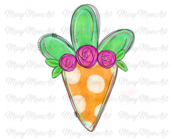 Carrot with flowers - Sublimation Transfer