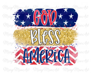 God Bless America - Sublimation Transfer