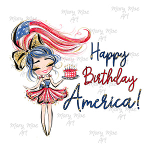 Happy Birthday America - Sublimation Transfer