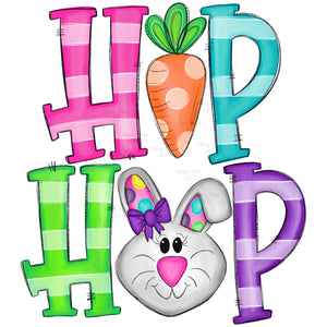 Hip Hop Girl Bunny  - Sublimation Transfer