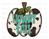 Howdy Fall Cow print Pumpkin, Sublimation Transfer, Ready to Press