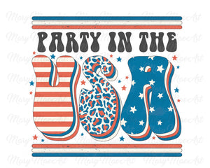 Party in the USA Retro Stars - Sublimation Transfer