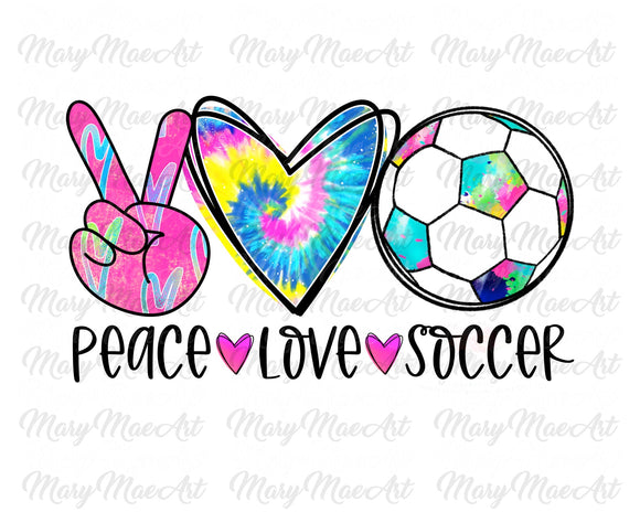 Peace Love Soccer - Sublimation Transfer