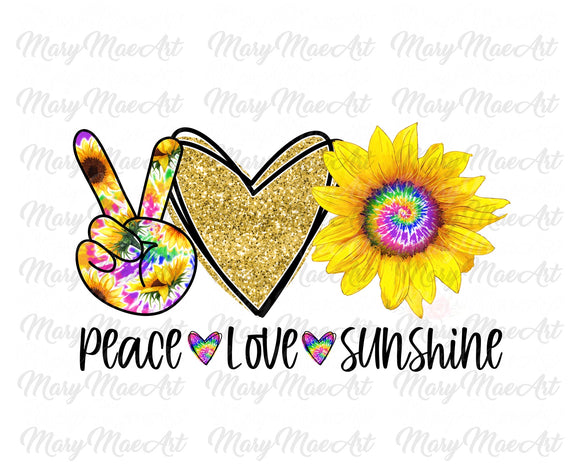 Peace Love Sunshine - Sublimation Transfer
