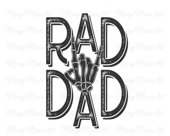 Rad Dad Skeleton Hand - Sublimation Transfer