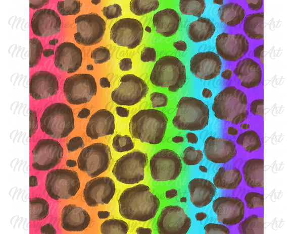 Rainbow Leopard Pattern - Sublimation or HTV Transfer