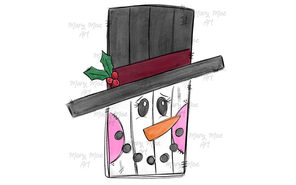 Rustic Snowman- Sublimation Transfer