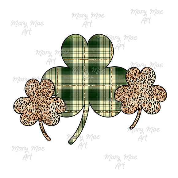 St Patricks Day Shamrocks - Sublimation png file/Digital Download