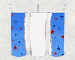 Stars, 20 oz. Skinny Straight, Sublimation Transfer