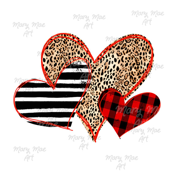 Valentine Hearts - Sublimation png file/Digital Download