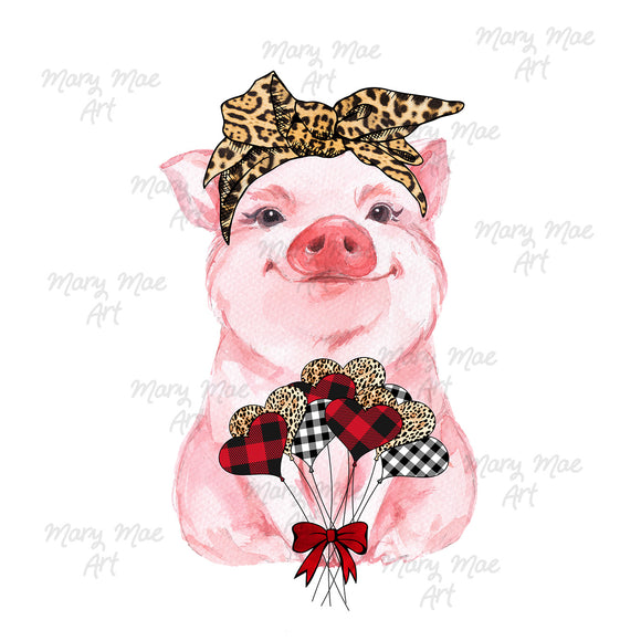 Valentine Pig - Sublimation Transfer
