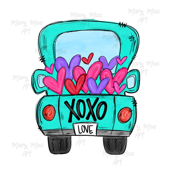 Valentine's XOXO Truck - Sublimation Transfer