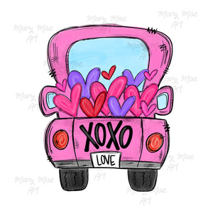Valentine's XOXO Truck Pink - Sublimation Transfer