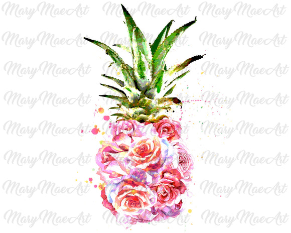 Flower pineapple- Sublimation Transfer