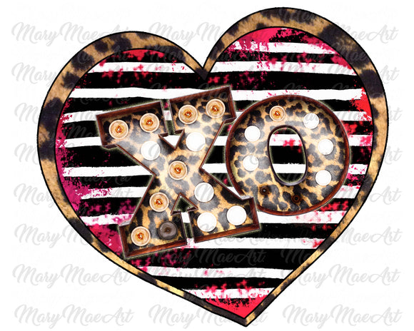 XO Hearts - Sublimation Transfer